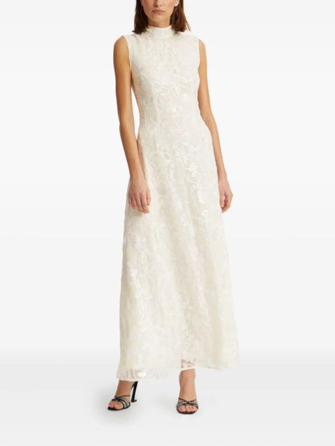 ROTATE BIRGER CHRISTENSEN sequin-lace maxi dress - White