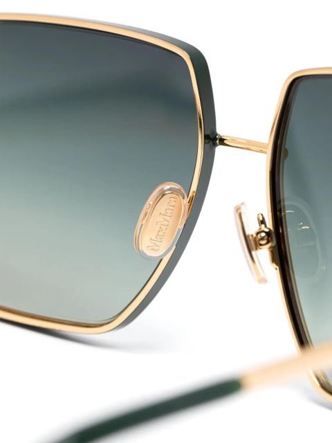 Max Mara Eyewear oversize-frame sunglasses - Green - zdjęcie produktu nr 2