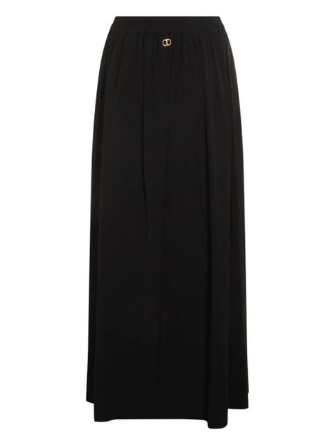TWINSET elastic-waist midi skirt - Black - zdjęcie produktu nr 1
