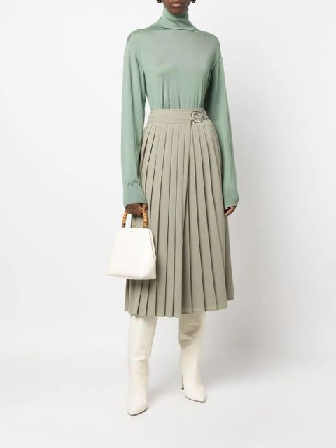 Jil Sander Goji bamboo-handle tote bag - White