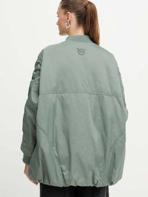 Pinko kurtka kolor zielony przejściowa oversize 105340 A2OL - zdjęcie produktu nr 2