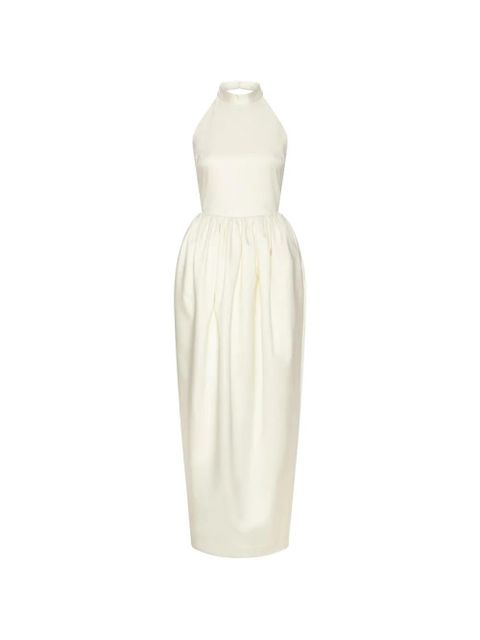 ROTATE BIRGER CHRISTENSEN halterneck satin maxi dress - Neutrals - zdjęcie produktu nr 1