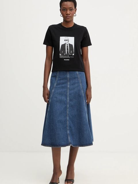 Karl Lagerfeld t-shirt bawełniany - zdjęcie produktu nr 1