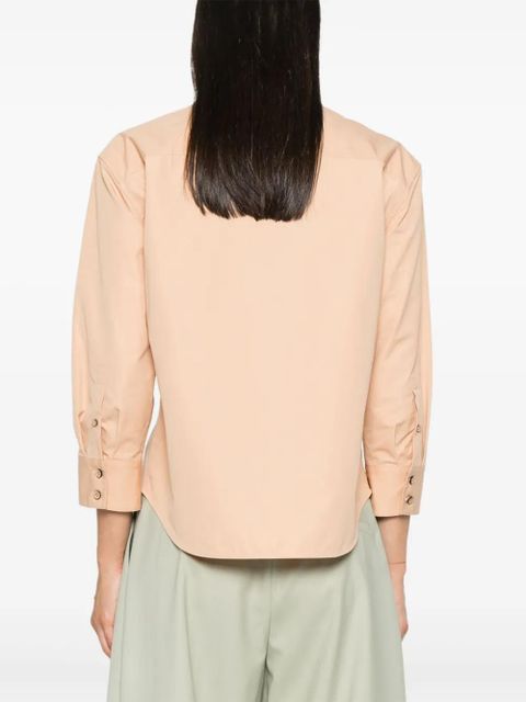 Jil Sander pointed-collar cotton shirt - Brown