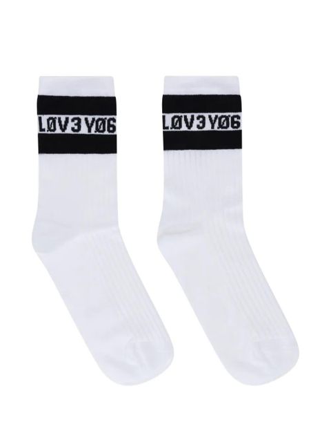 Valentino Garavani stripe socks - White - zdjęcie produktu nr 1