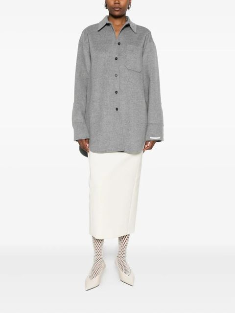 Sportmax wool shirt jacket - Grey