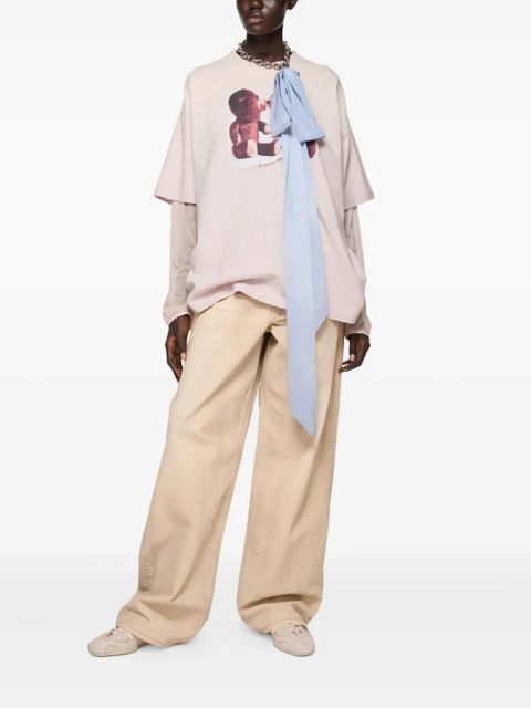 Acne Studios teddy-bear-print T-shirt - Pink - zdjęcie produktu nr 2