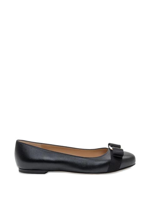 Ferragamo Varina bow-detail ballet flats - Black - zdjęcie produktu nr 1
