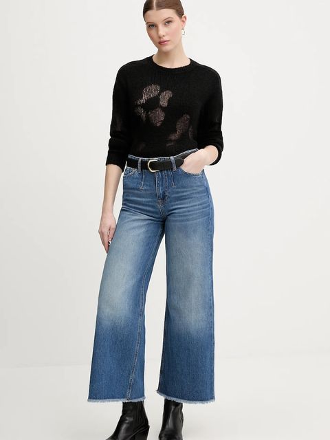 United Colors of Benetton sweter z dodatkiem wełny damski kolor czarny 18L4E10EW - zdjęcie produktu nr 2