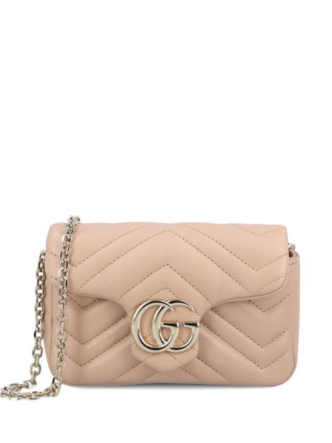 Gucci Chevron logo calfskin shoulder bag - Neutrals - zdjęcie produktu nr 1