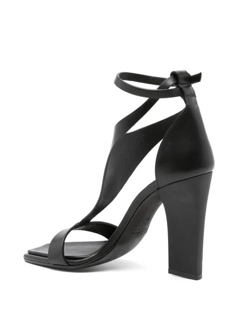 Max Mara 105mm leather sandals - Black