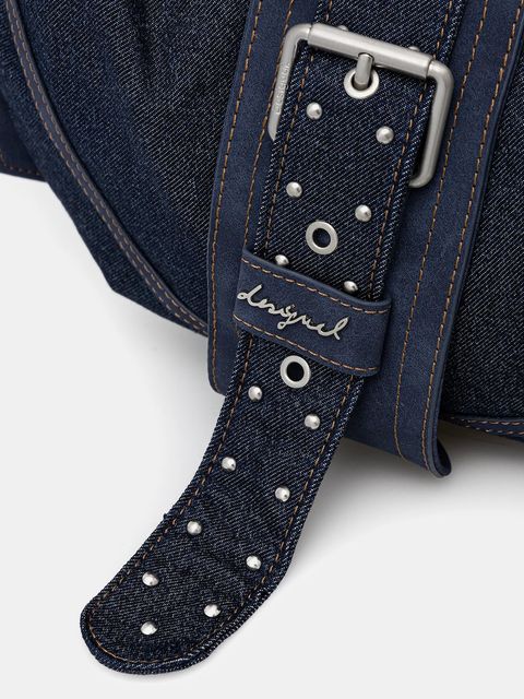 Desigual torebka jeansowa BINDELLA CA kolor granatowy 25WAXD24