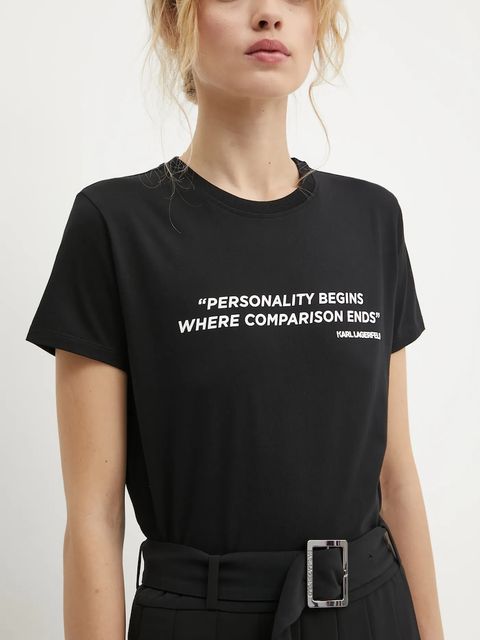 Karl Lagerfeld t-shirt bawełniany - zdjęcie produktu nr 1
