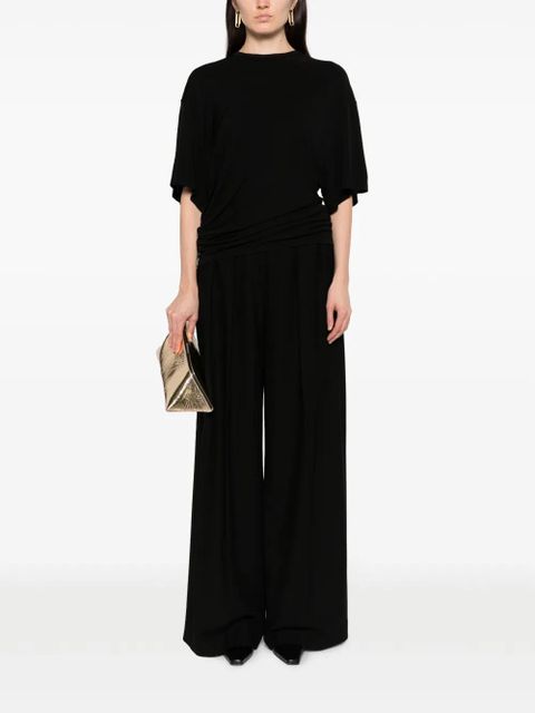 Christopher Esber draped-detail short-sleeve T-shirt - Black - zdjęcie produktu nr 2