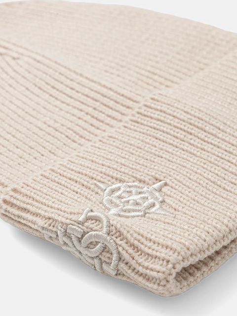 Guess czapka z dodatkiem wełny CRESIDIA kolor beżowy AW5404 POL01