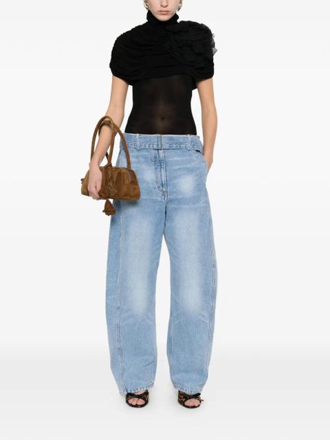 Magda Butrym flower-embellishment bodysuit - Black - zdjęcie produktu nr 2