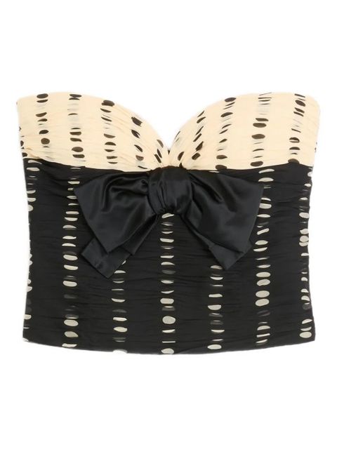 Valentino Garavani Plusdepois-print chiffon top - Black - zdjęcie produktu nr 1