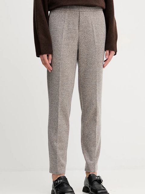 Marc O'Polo spodnie damskie kolor beżowy proste high waist 511304419051 - zdjęcie produktu nr 1