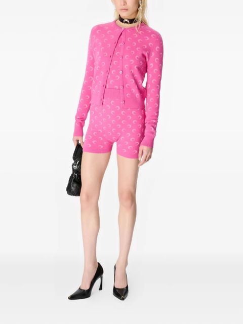 Marine Serre moon jacquard knit cardigan - Pink - zdjęcie produktu nr 2