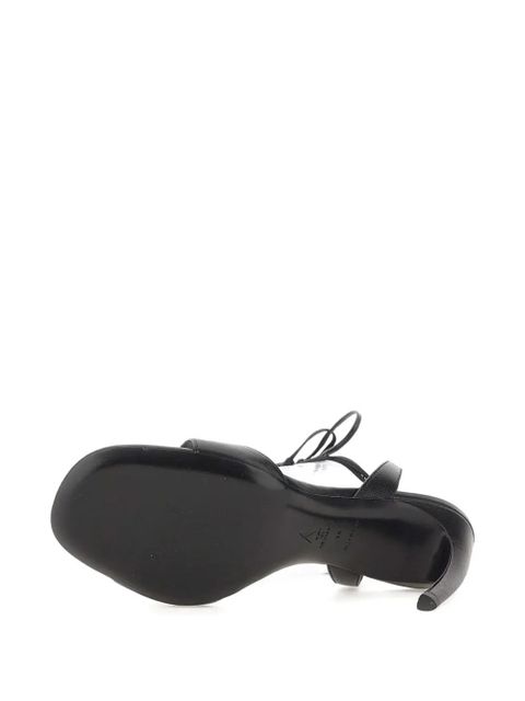 The Attico Ora tie-fastening heeled sandal - Black