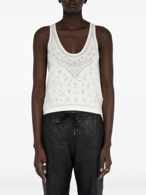 Zadig&Voltaire Jossy patterned tank top - White