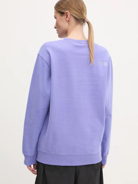 The North Face bluza bawełniana Nature Relaxed damska kolor fioletowy z aplikacją NF0A8BVX0YI1