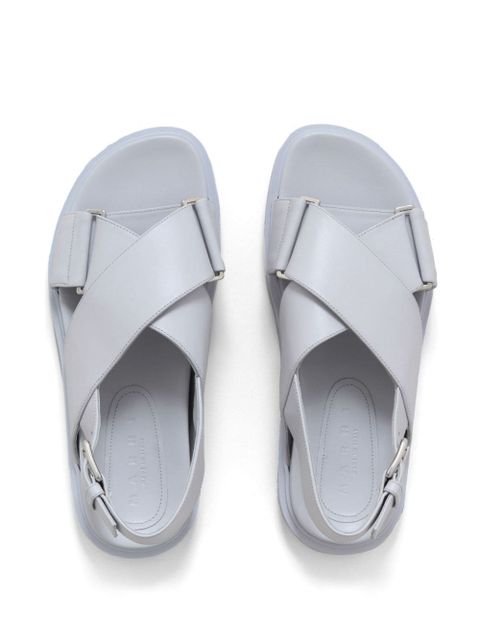 Marni Fussbet leather sandals - Grey