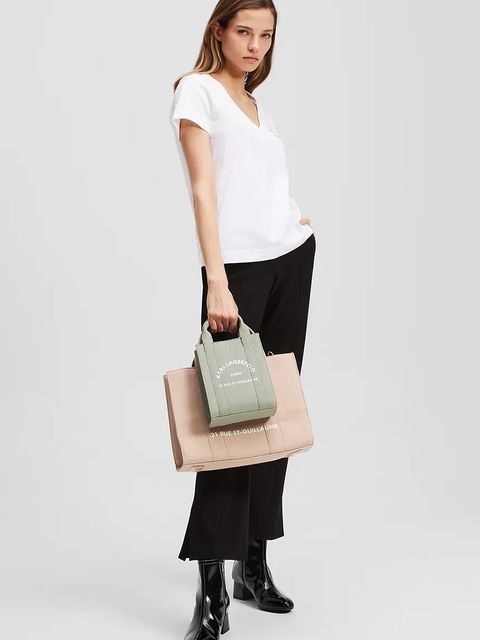 Karl Lagerfeld t-shirt bawełniany damski kolor biały A3W17104