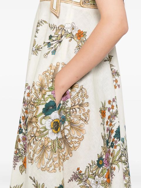 ALEMAIS Floral tie-strap sundress - CREAM