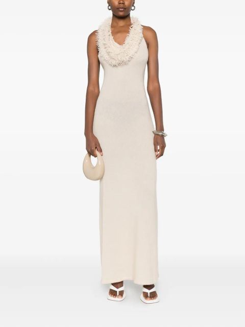 Aya Muse Wren halterneck maxi dress - Neutrals