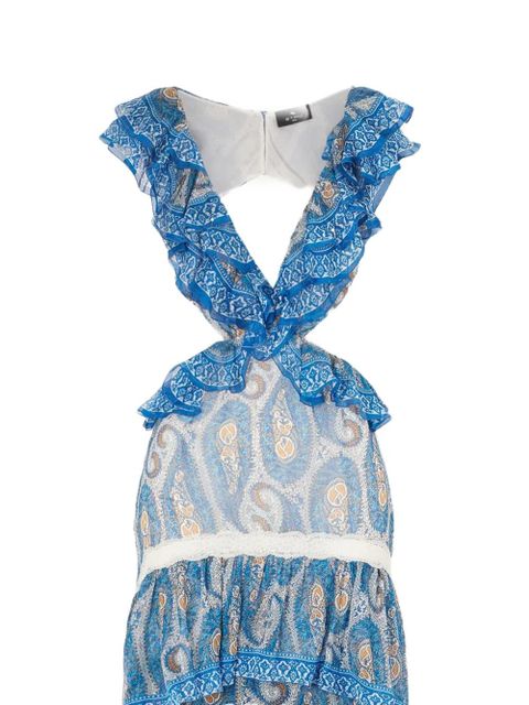 ETRO cut-out ruffled dress - Blue - zdjęcie produktu nr 2