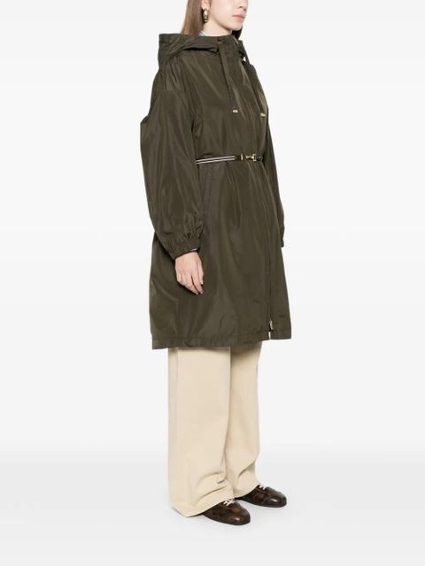 Max Mara belt-waist parka coat - Green