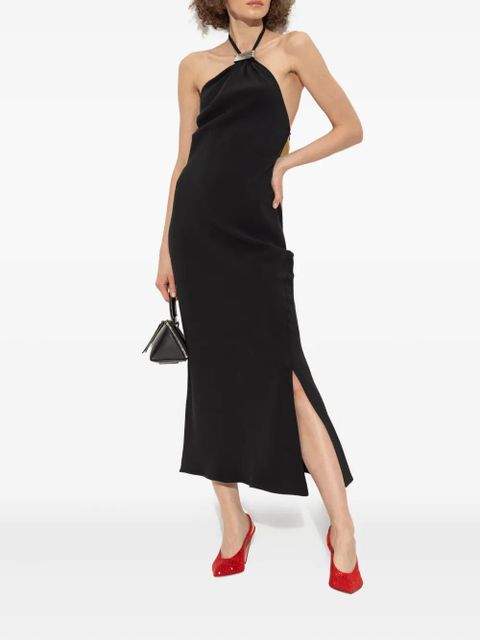 The Attico 95mm Viper crystal-embellished slingback pumps - Red