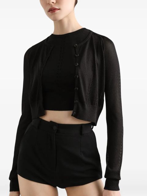 Dolce & Gabbana openwork-areas cardigan - Black