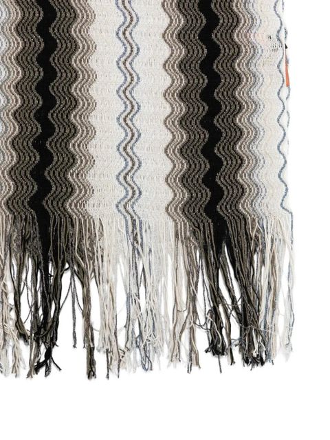 Missoni chevron fringed scarf - Neutrals - zdjęcie produktu nr 2