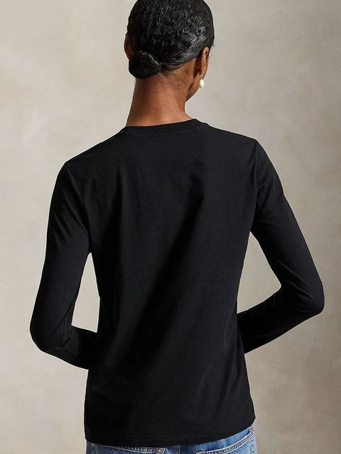 Polo Ralph Lauren longsleeve bawełniany kolor czarny 211898699