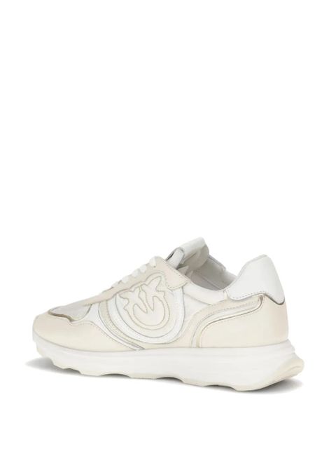PINKO Zoe logo-detail leather sneakers - White