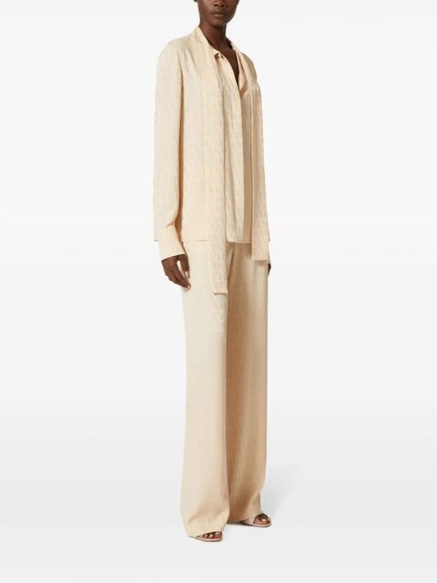 Valentino Garavani Toile Iconographe jacquard silk trousers - Neutrals
