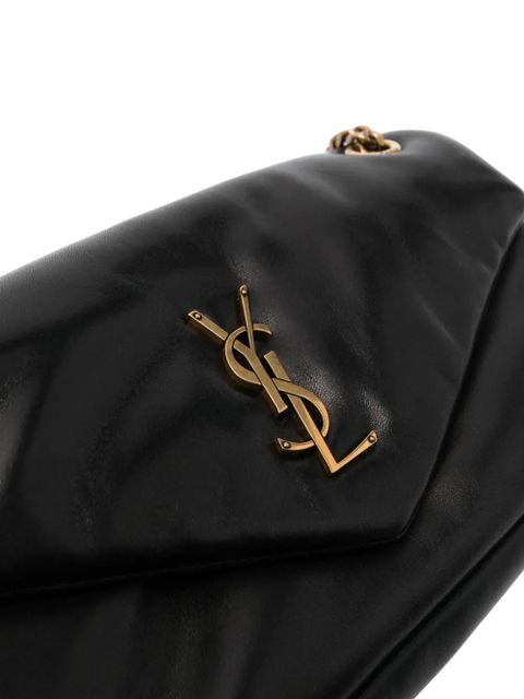 Saint Laurent Calypso logo-plaque shoulder bag - Black
