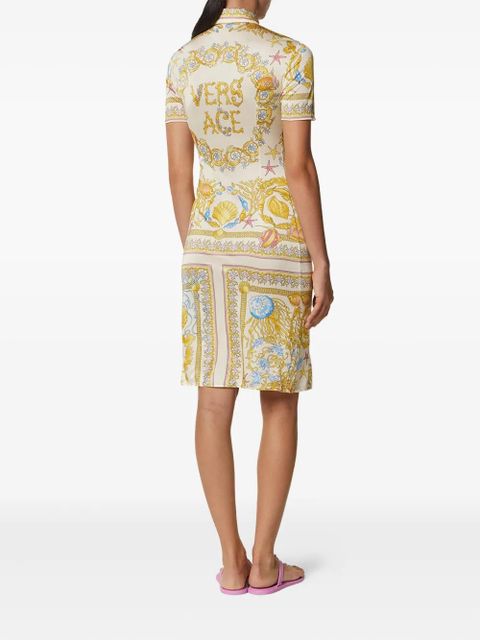 Versace Underwater Barocco midi shirt dress - Gold