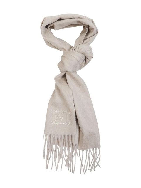 Max Mara embroidered fringed scarf - Neutrals - zdjęcie produktu nr 1