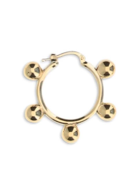 Jil Sander beaded hoop earrings - Gold - zdjęcie produktu nr 2