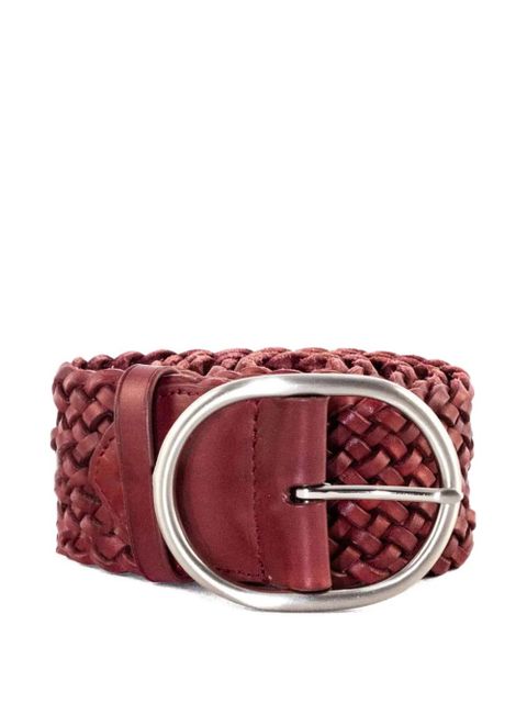DRAGON DIFFUSION braided leather belt - Red - zdjęcie produktu nr 1