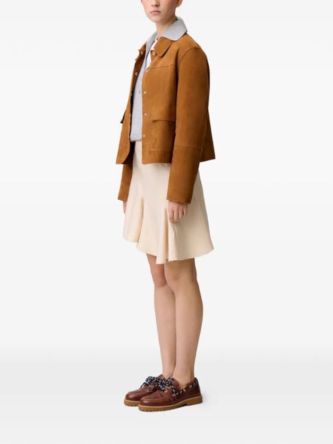 Claudie Pierlot lace trim A-line skirt - Neutrals