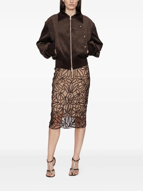 Christopher Esber flight corduroy bomber jacket - Brown - zdjęcie produktu nr 2