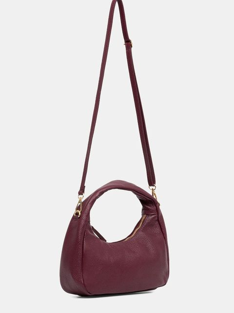 Answear.LAB torebka skórzana kolor bordowy - zdjęcie produktu nr 2