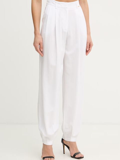 Fracomina spodnie palazzo damskie z dodatkiem lnu - zdjęcie produktu nr 2