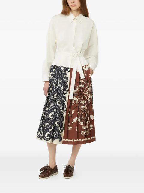 Weekend Max Mara floral-print belted shirt dress - White - zdjęcie produktu nr 2