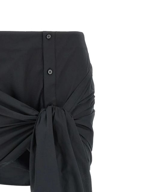The Attico knot-detail mini skirt - Black