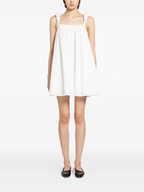 STAUD ruffled cotton dress - White - zdjęcie produktu nr 1